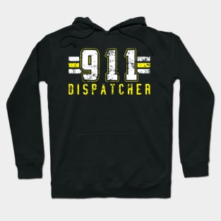 911 American Flag Dispatcher Thin Gold Line Operator Hoodie